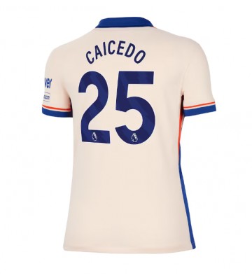Chelsea Moises Caicedo #25 Replika Udebanetrøje Dame 2024-25 Kortærmet